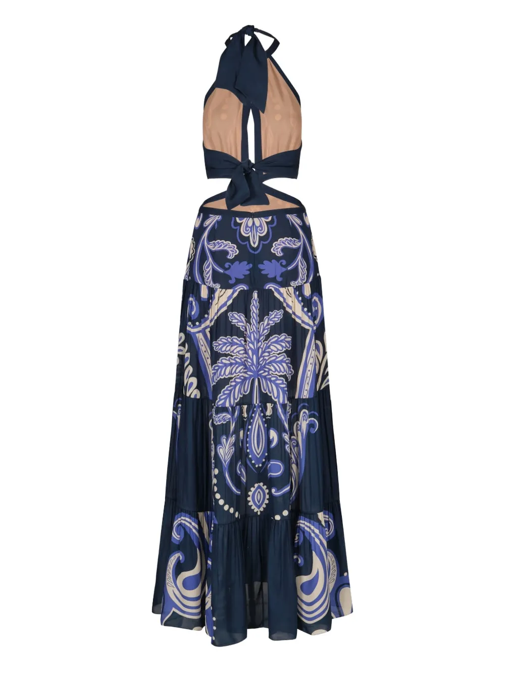 Johanna Ortiz Bloom cut-out maxi dress - Blauw