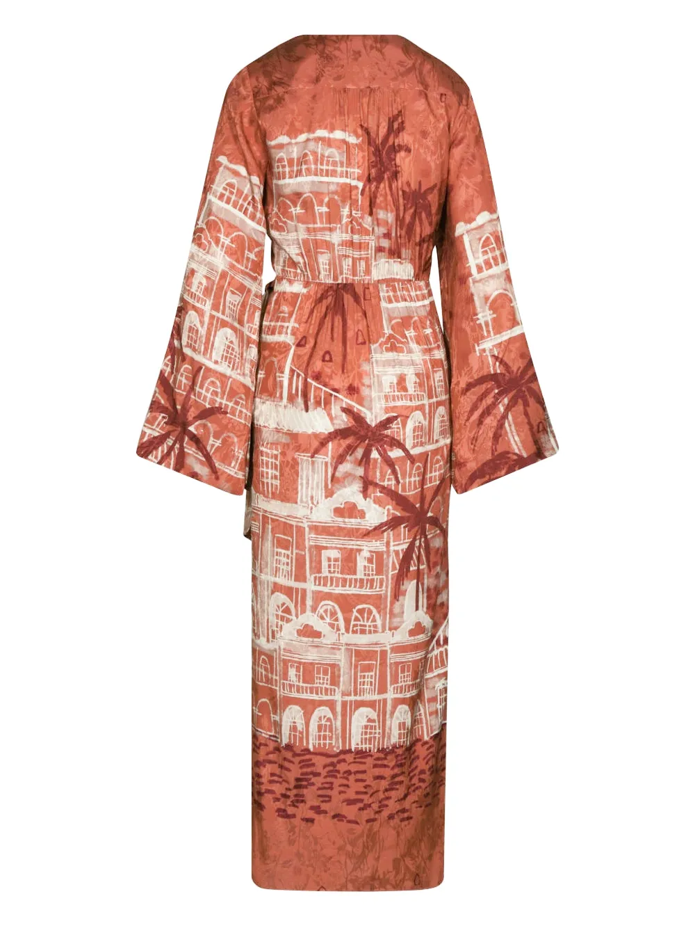 Johanna Ortiz Ollantay printed maxi dress Rood
