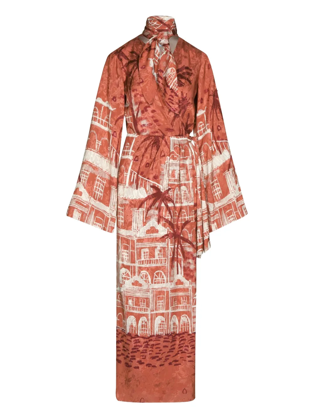 Johanna Ortiz Ollantay printed maxi dress Rood