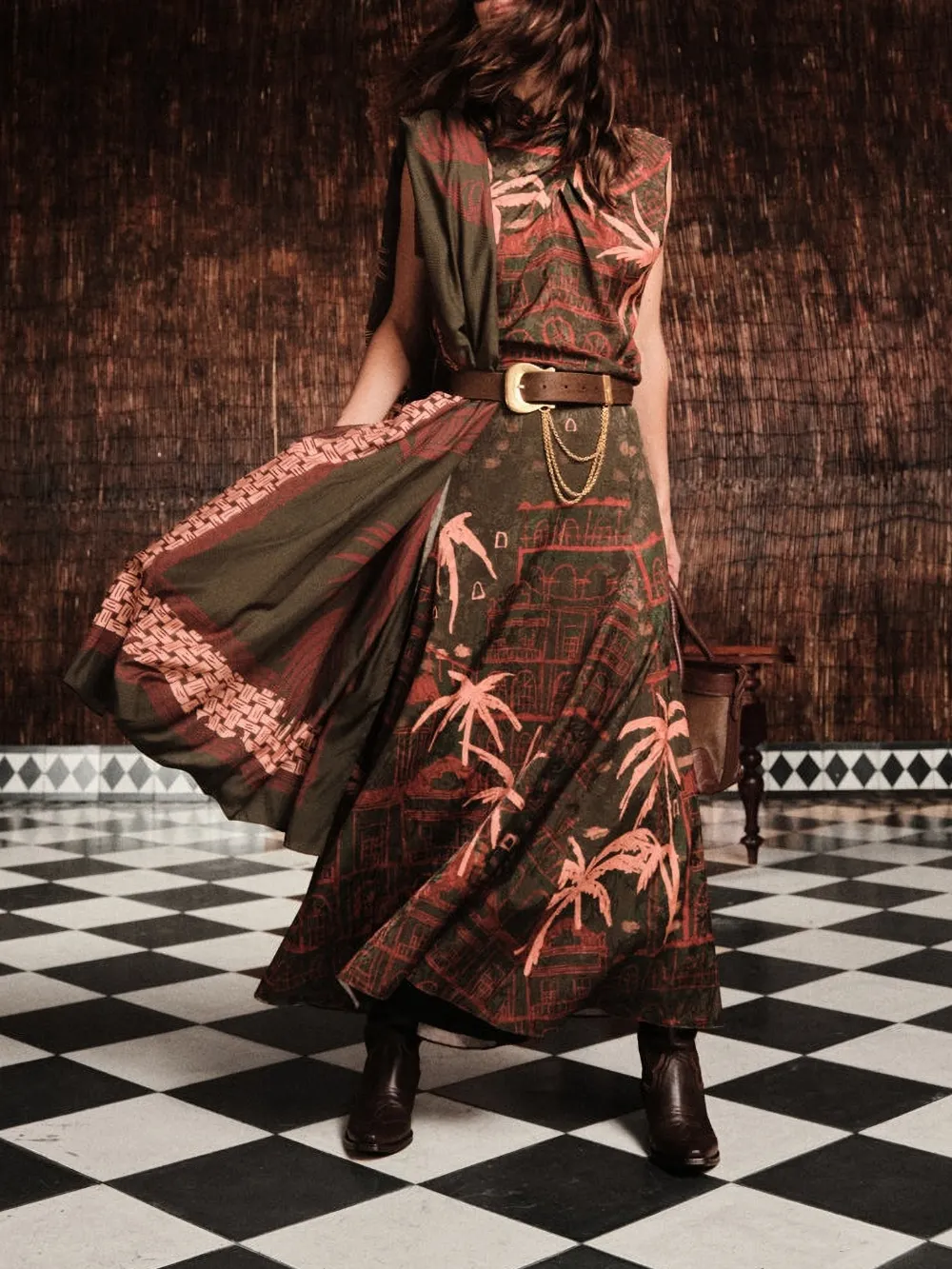 Johanna Ortiz Mystic Shore Printed Top In Green