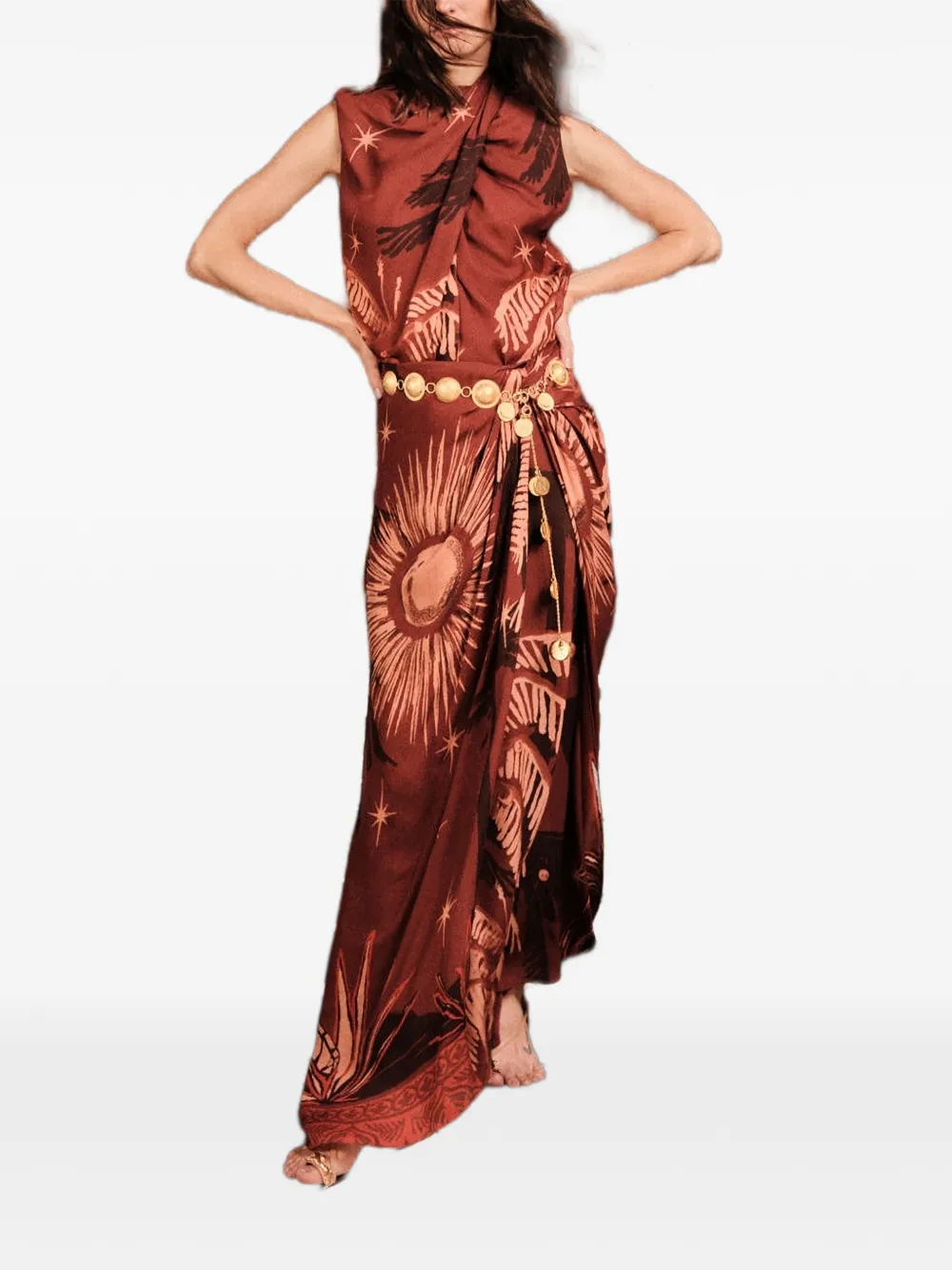 Johanna Ortiz Imaginative draped printed top | Blouses | Image 2