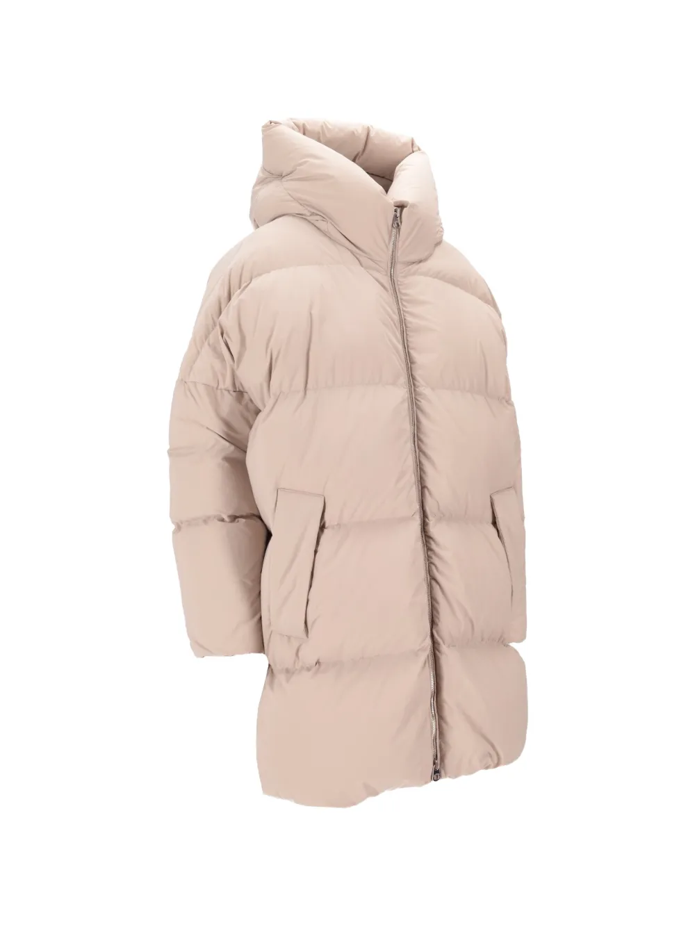  Lempelius Funnel-neck Coat - Neutrals 