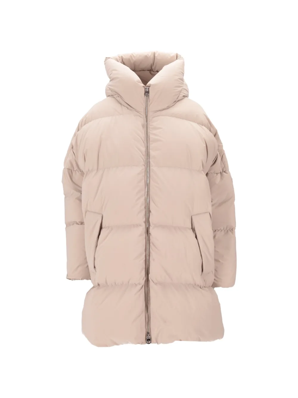 Lempelius funnel-neck coat - Nude