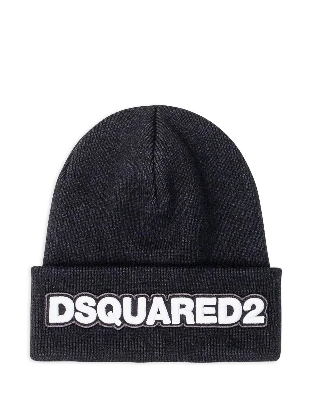 DSQUARED2 logo-patch beanie | Black | Image 1