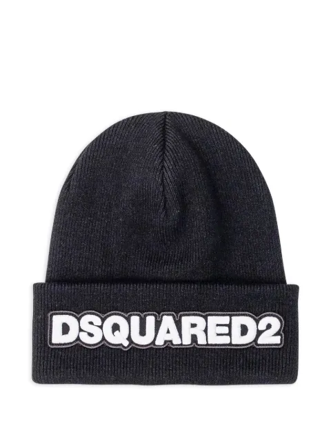 DSQUARED2 logo-patch beanie