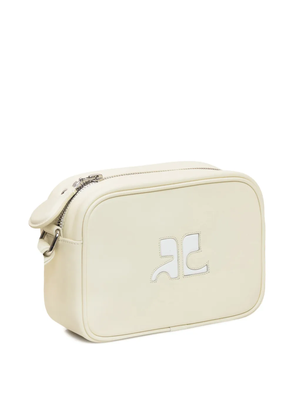 Courrèges logo-detail shoulder bag Beige