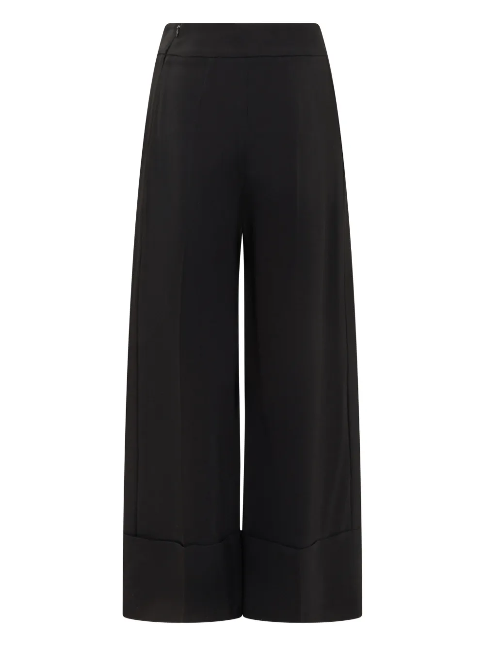 SIMONA CORSELLINI Palazzo broek met cuffs Zwart