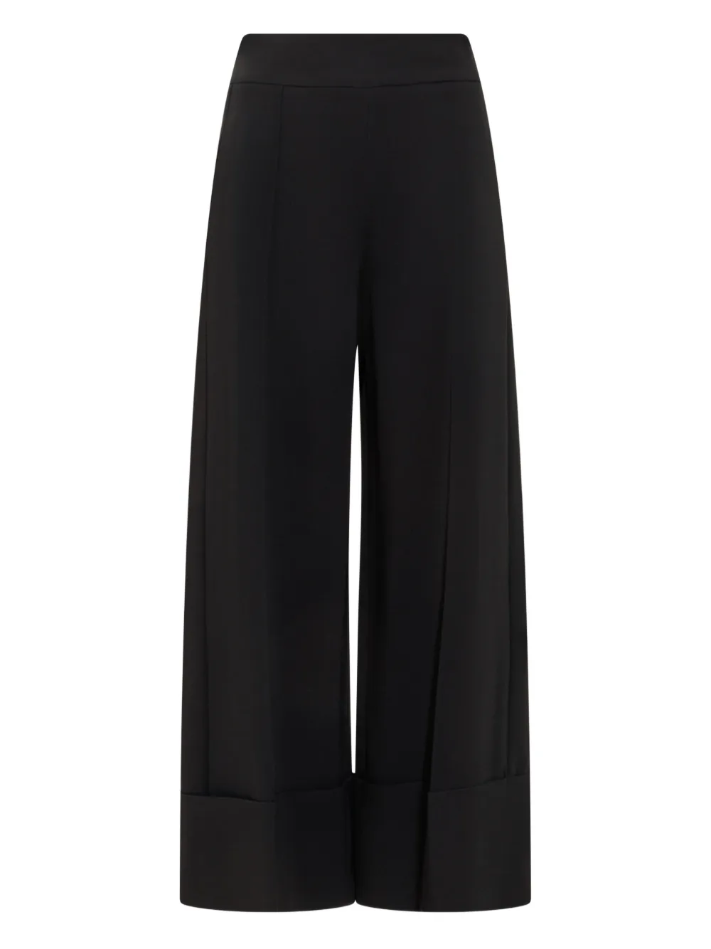 SIMONA CORSELLINI Palazzo broek met cuffs Zwart