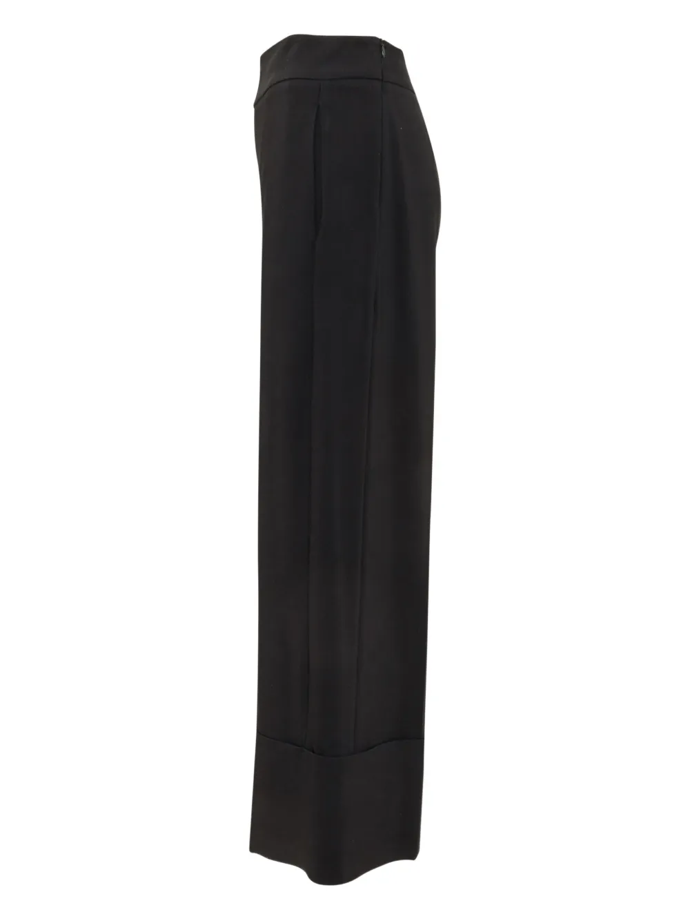 SIMONA CORSELLINI Palazzo broek met cuffs Zwart
