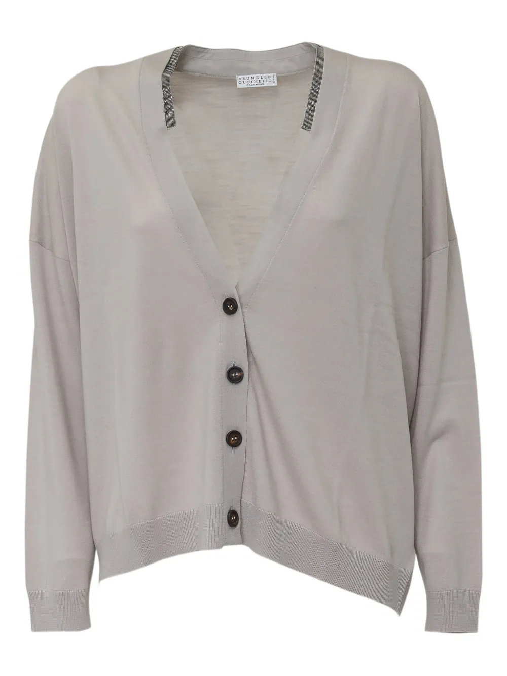 Brunello Cucinelli buttoned V-neck cardigan - Grey