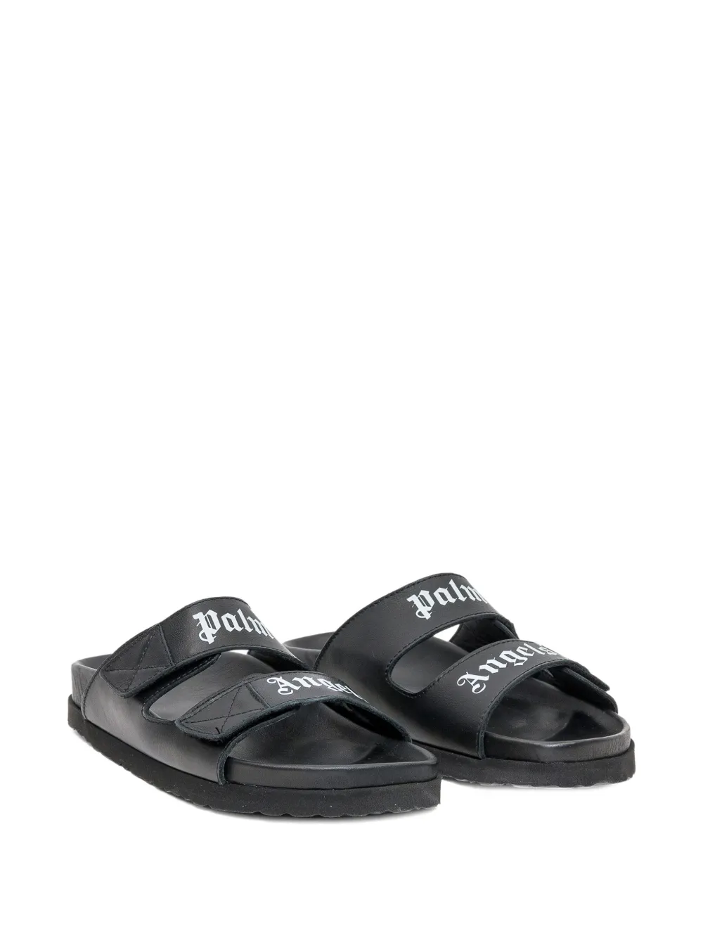 Palm Angels Sandalen met logoband Zwart