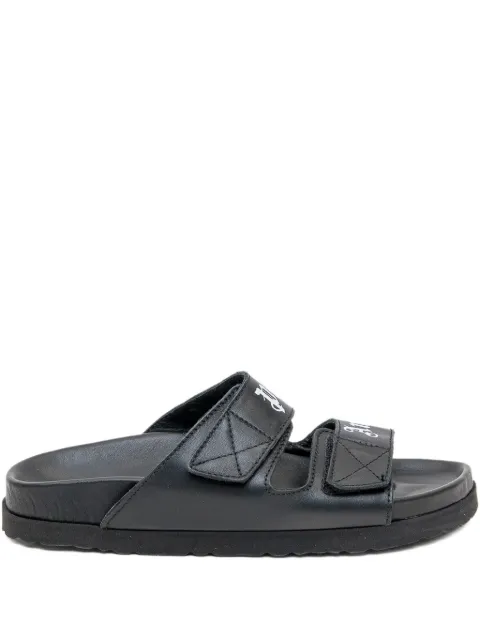 Palm Angels sandalias con logo en las tiras