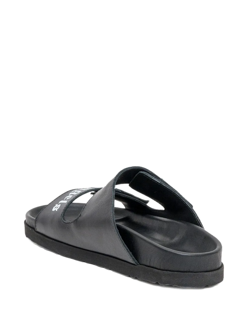 Palm Angels Sandalen met logoband Zwart