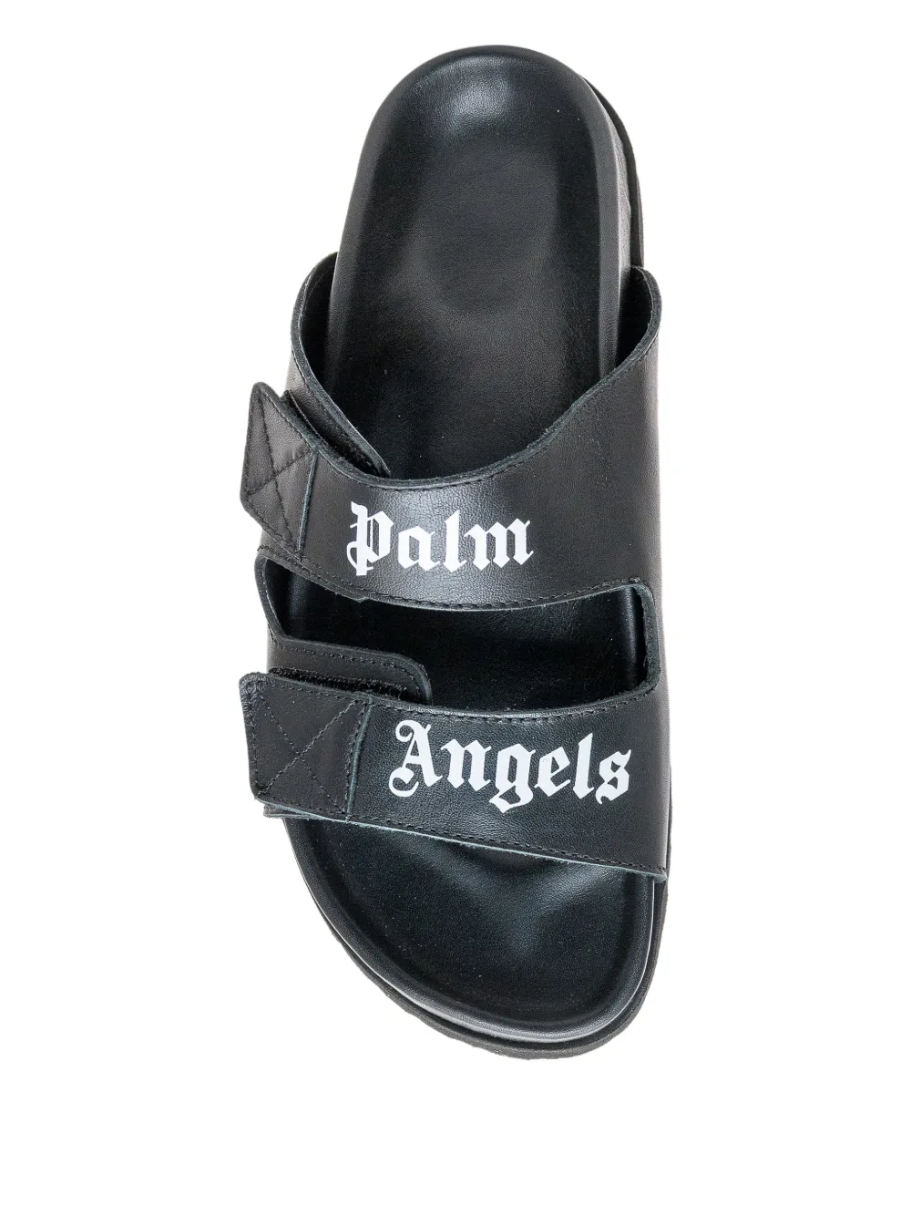 Palm Angels Sandalen met logoband Zwart