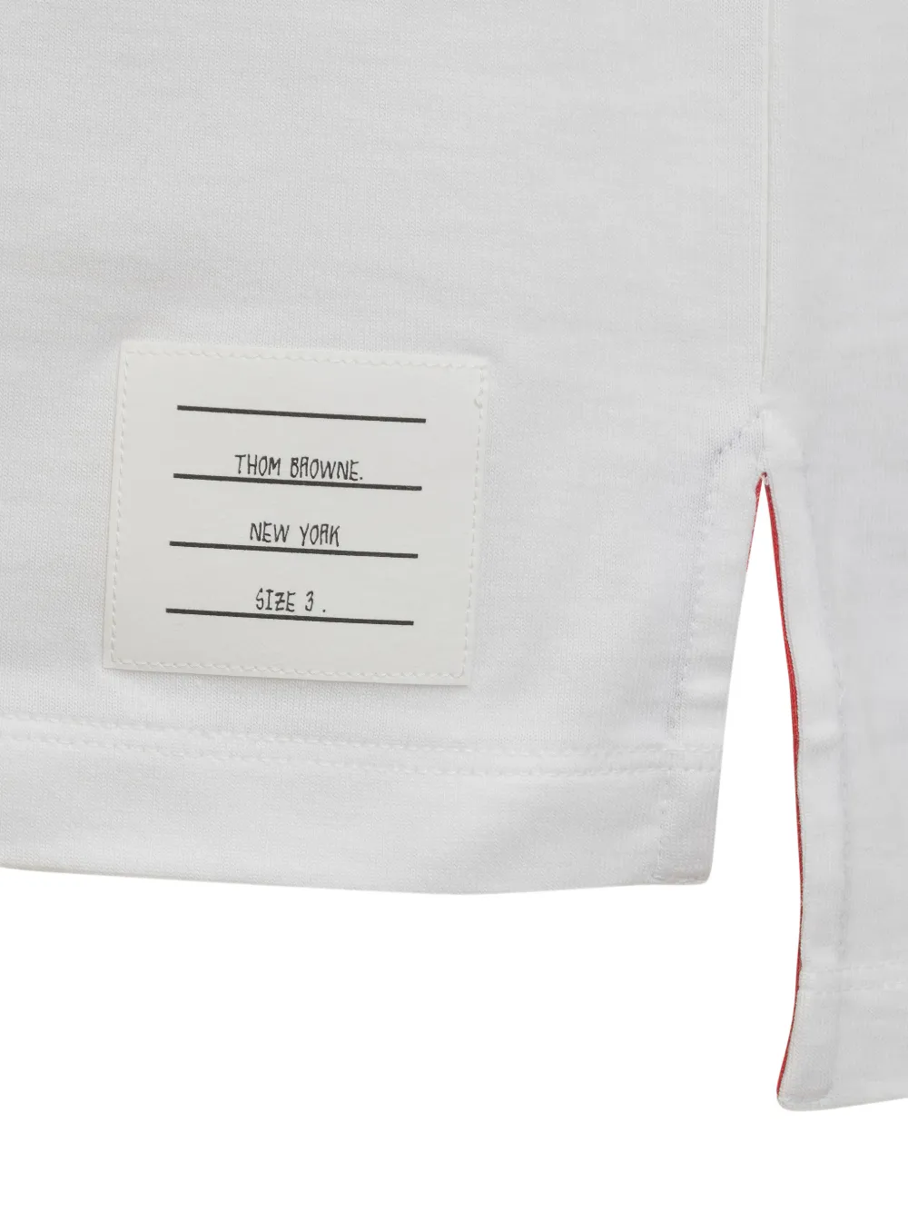 Thom Browne T-shirt met gestreept detail Wit