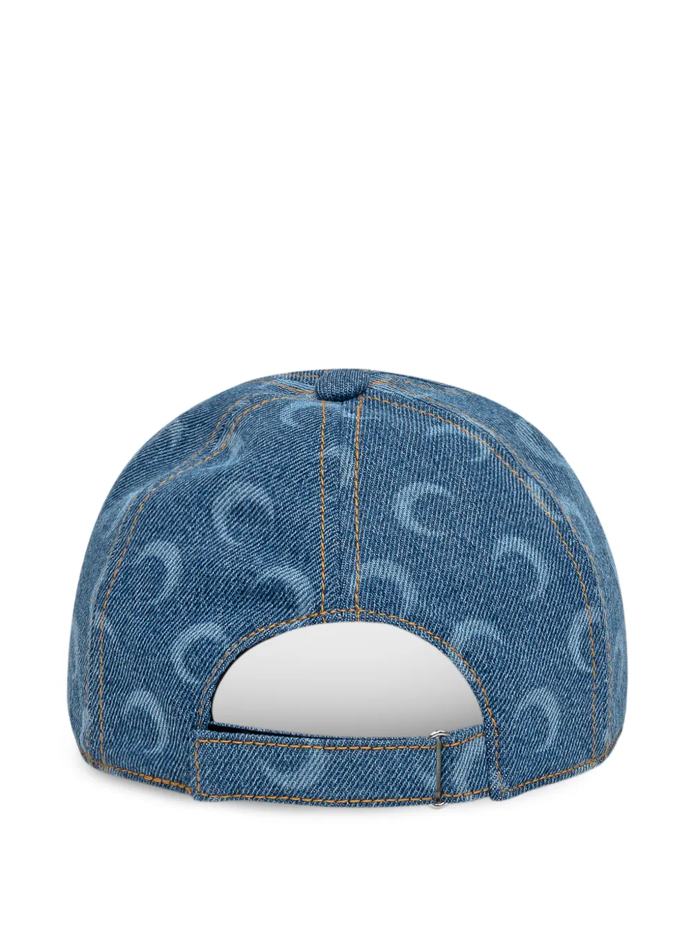 Marine Serre Denim honkbalpet met maanprint Blauw