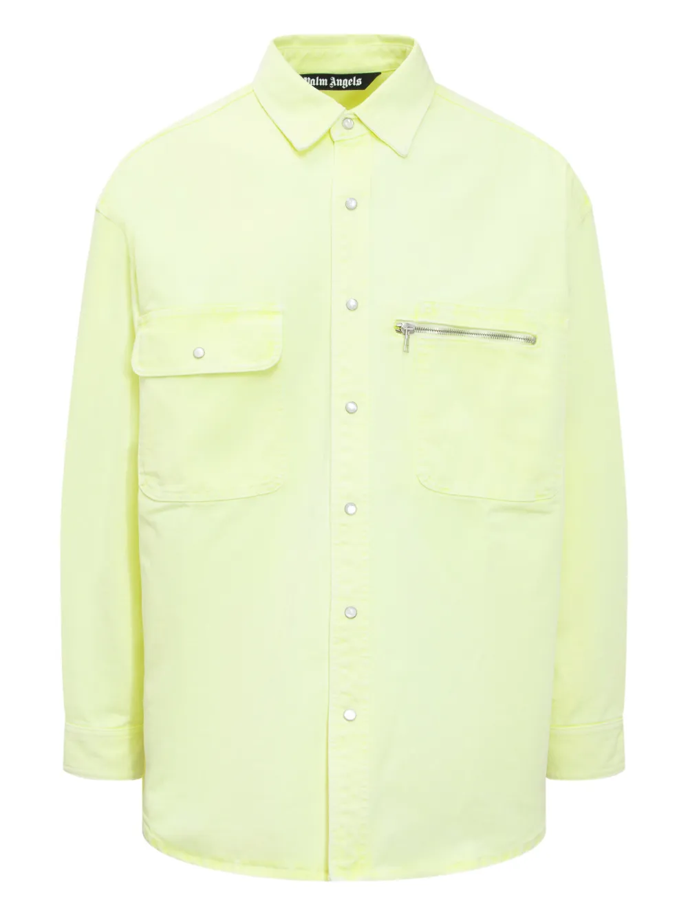 Palm Angels Hemdjacke mit Reißverschlusstasche - Gelb