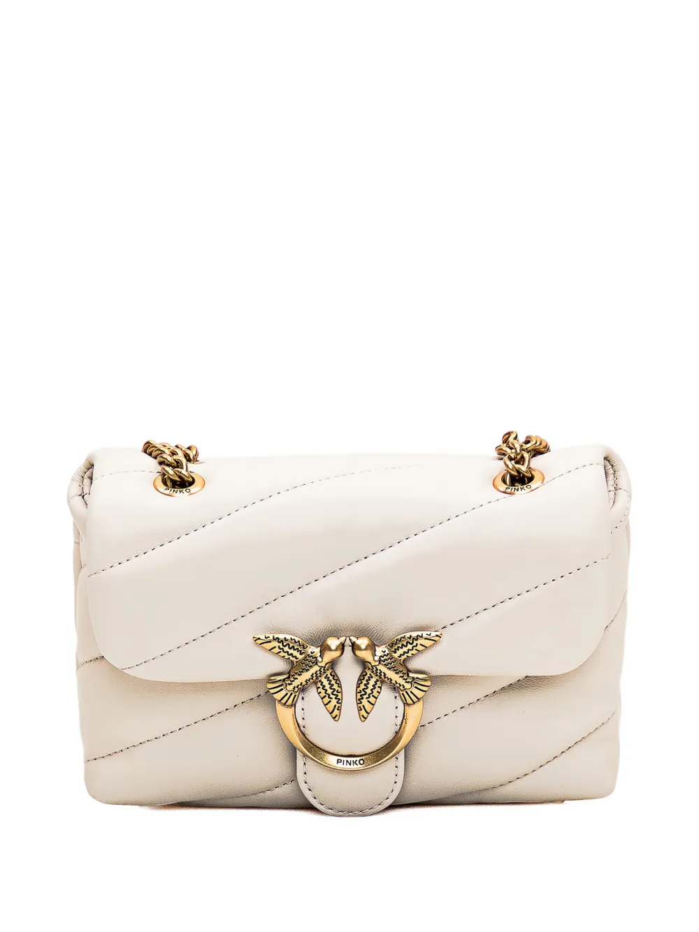 PINKO Borsa a spalla con fibbia Love Birds - Bianco