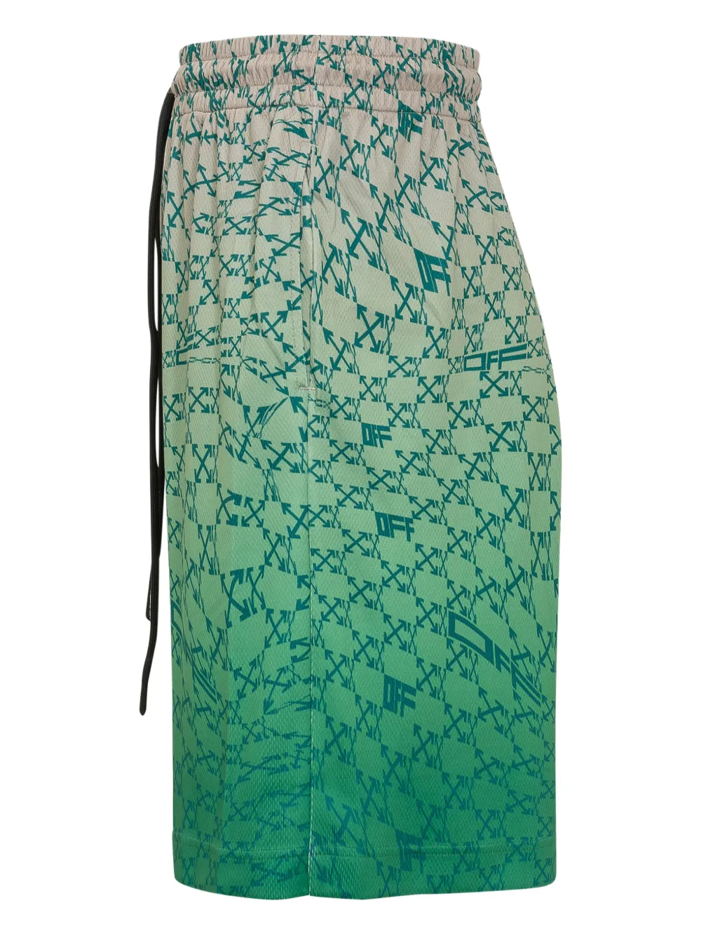 Off-White Shorts met trekkoord en patroon Groen