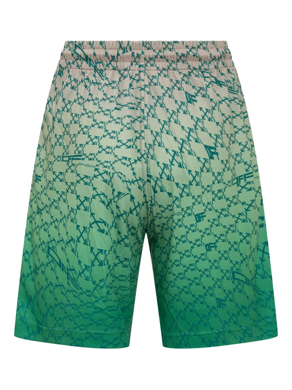 Off-White Shorts met trekkoord en patroon Groen