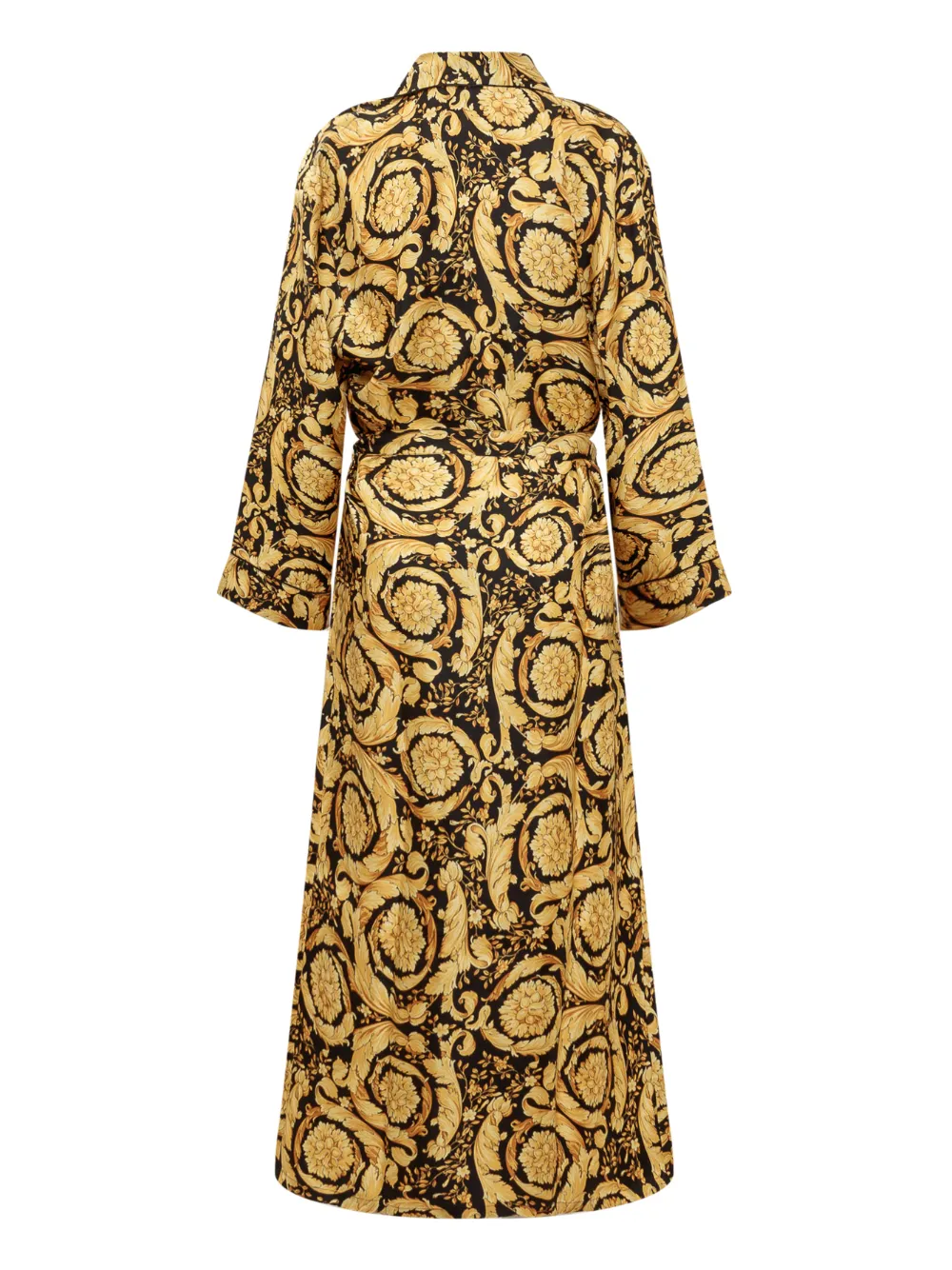 Versace Barocco-print midi dress - Zwart