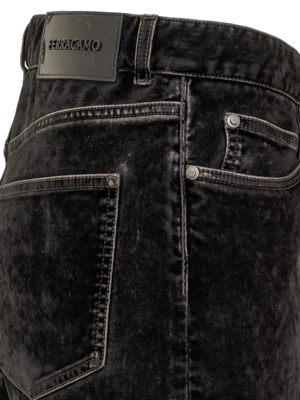 Ferragamo Jeans met riemlussen Zwart
