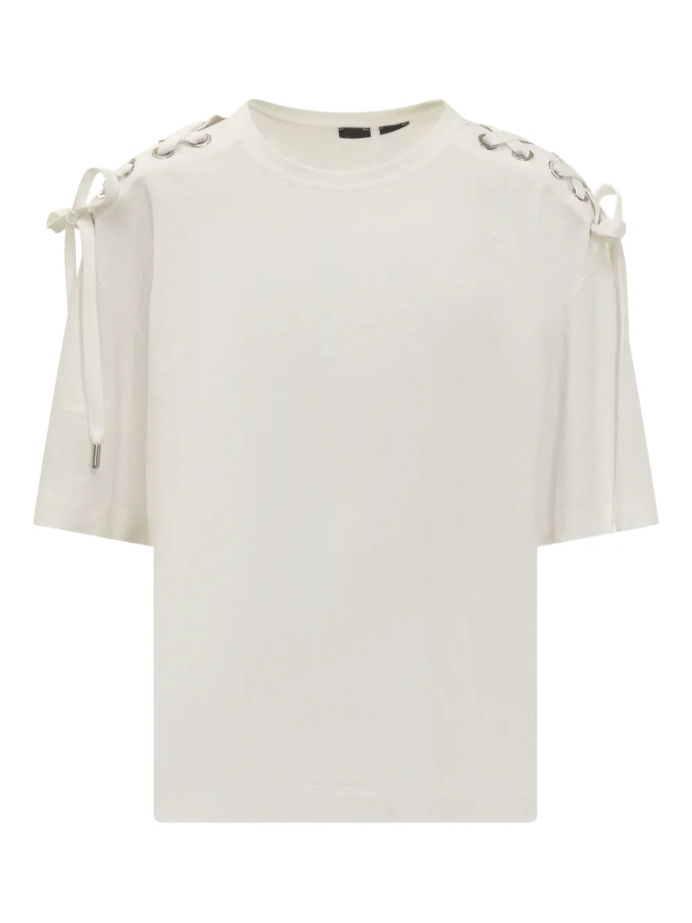 PINKO T-Shirt mit Ösen - Weiß