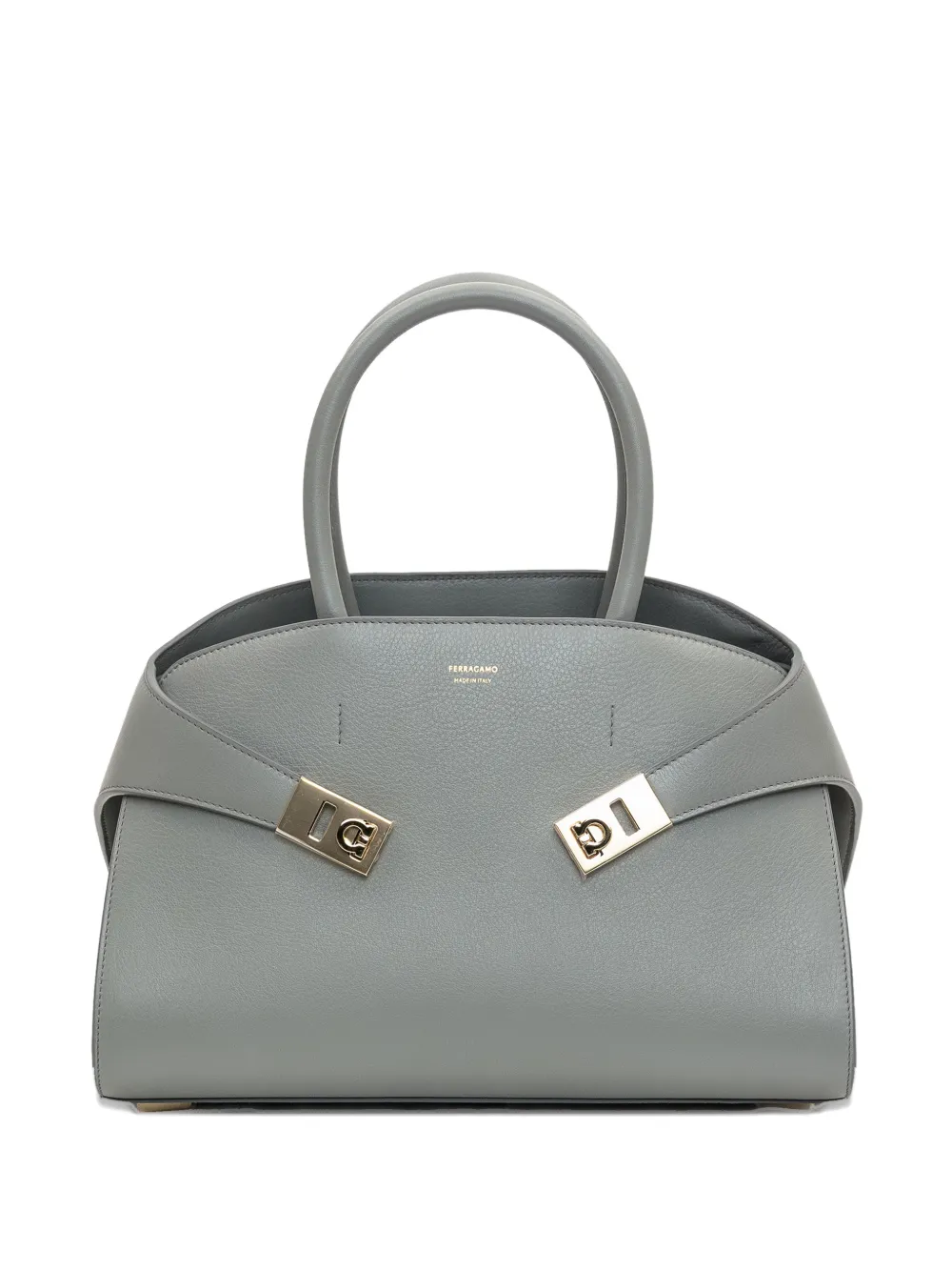 Ferragamo Hug Tote Bag mit Schnalle - Grau