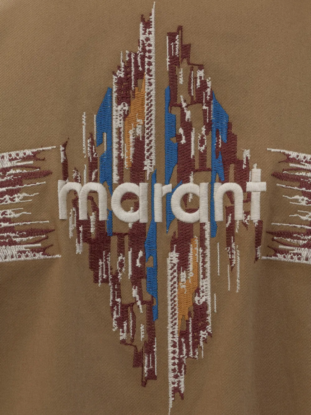 MARANT Overhemd met geborduurd logo Bruin
