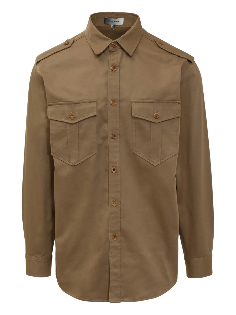 MARANT Hemd mit Logo-Stickerei - Braun