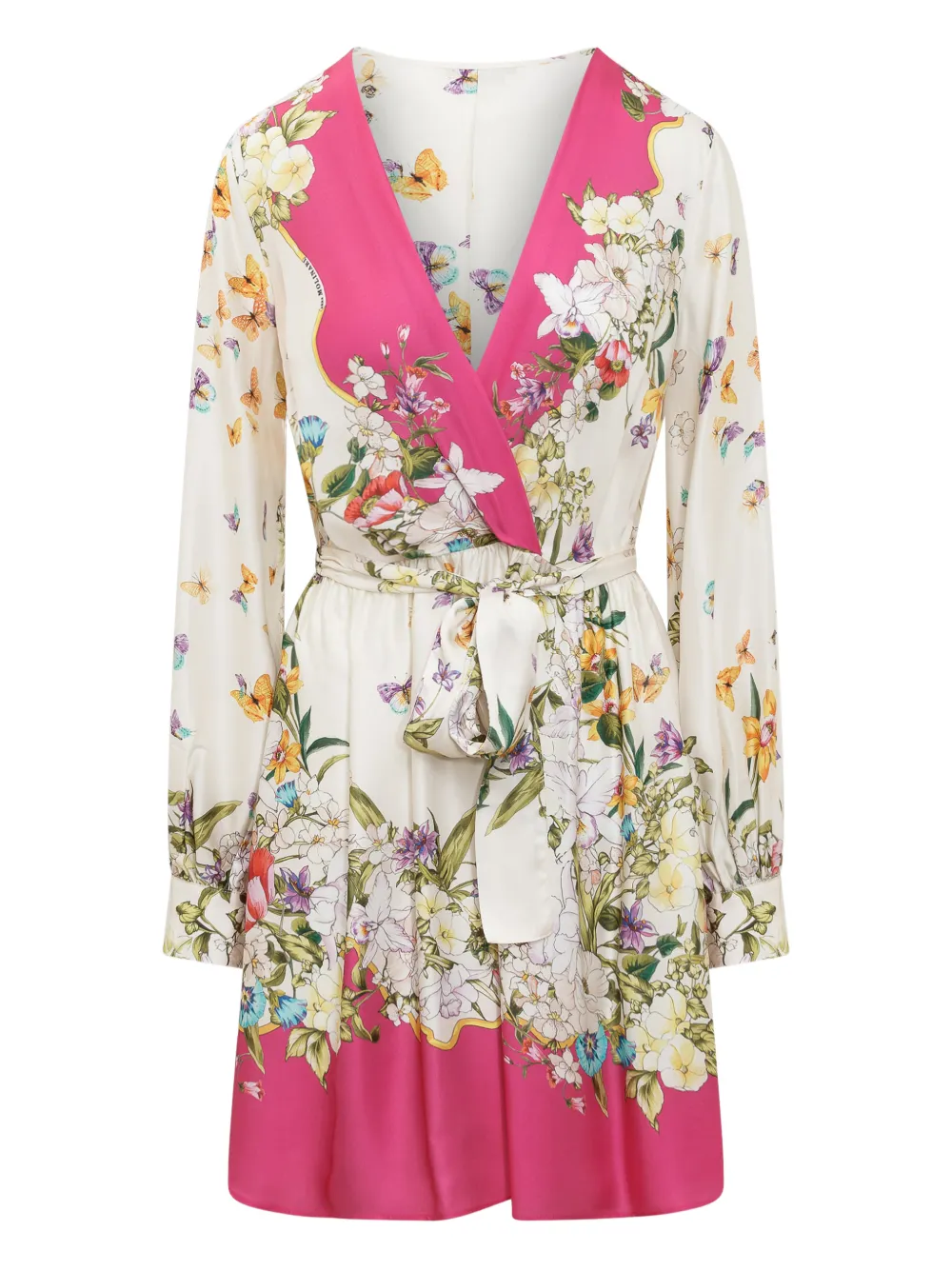 Anna Molinari Kleid mit Schmetterling-Blumenmuster - Nude