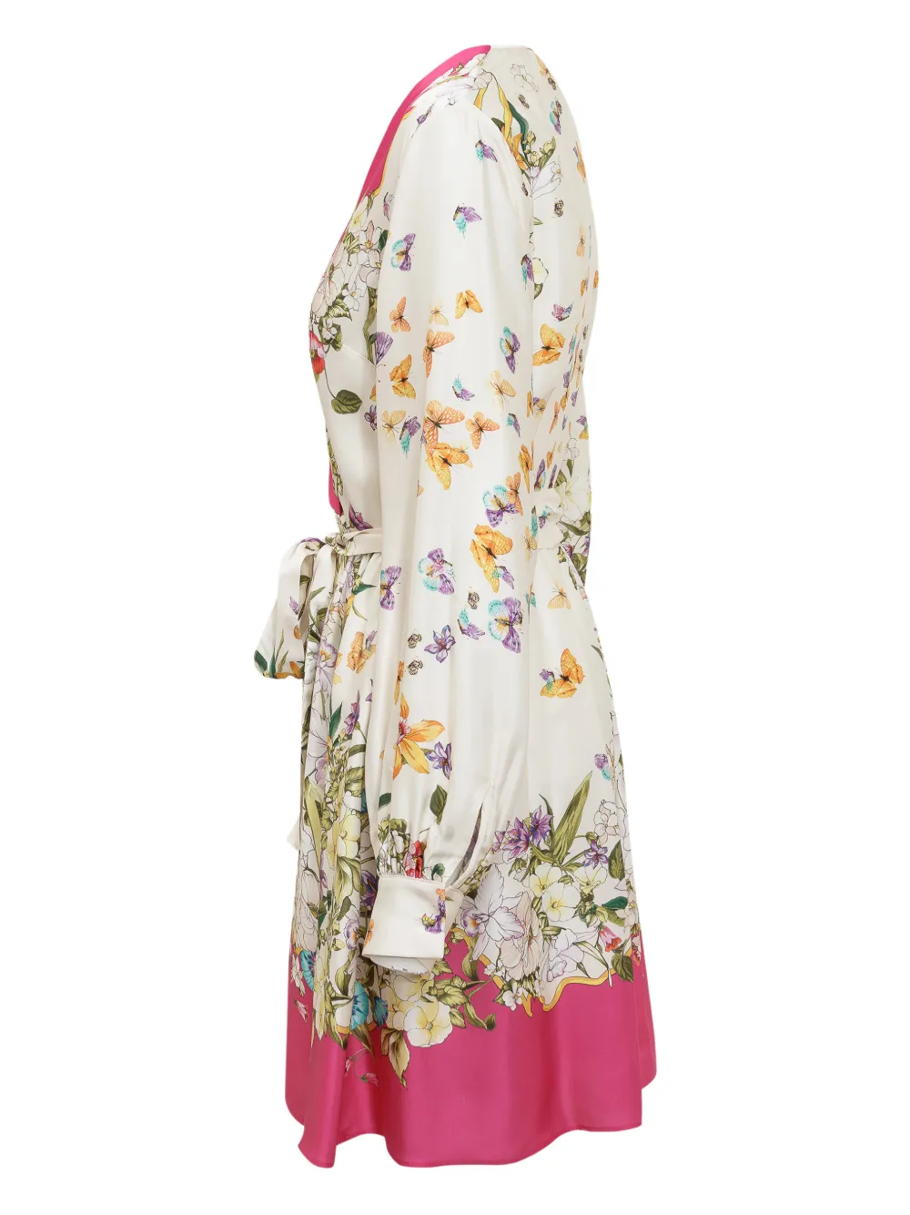  Anna Molinari Butterfly-floral-pattern Dress - Neutrals 