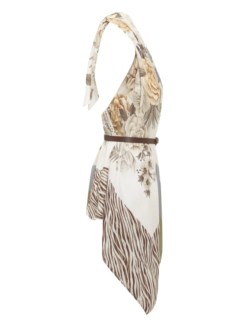  Anna Molinari Floral-pattern Top - Neutrals 