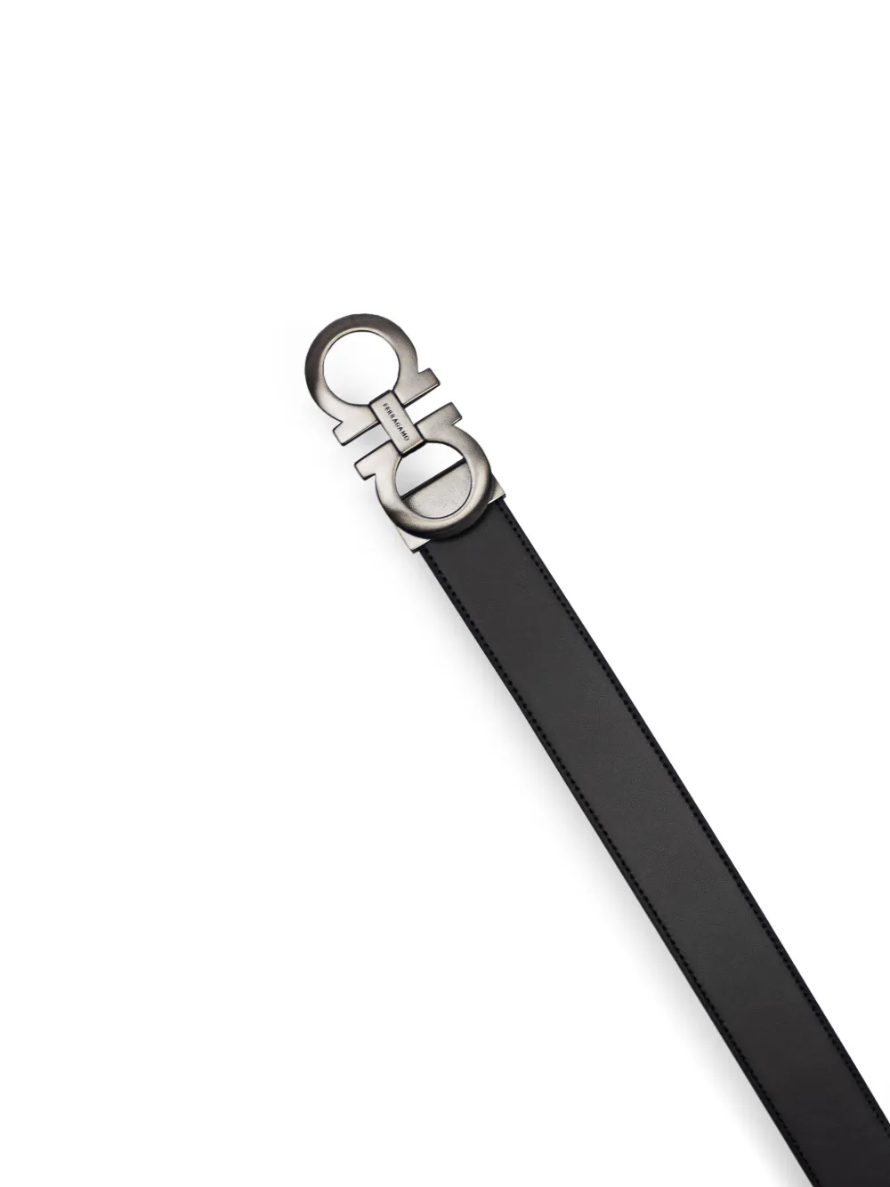 Ferragamo Gancini reversible belt - Zwart