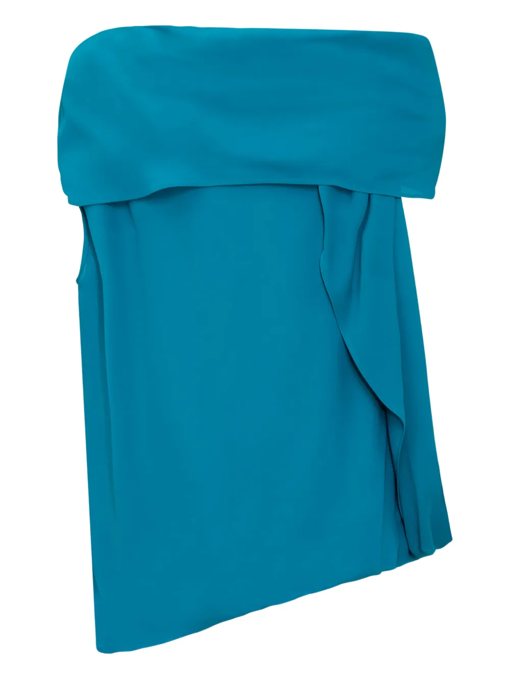 Alberta Ferretti Gedrapeerde strapless blouse Blauw
