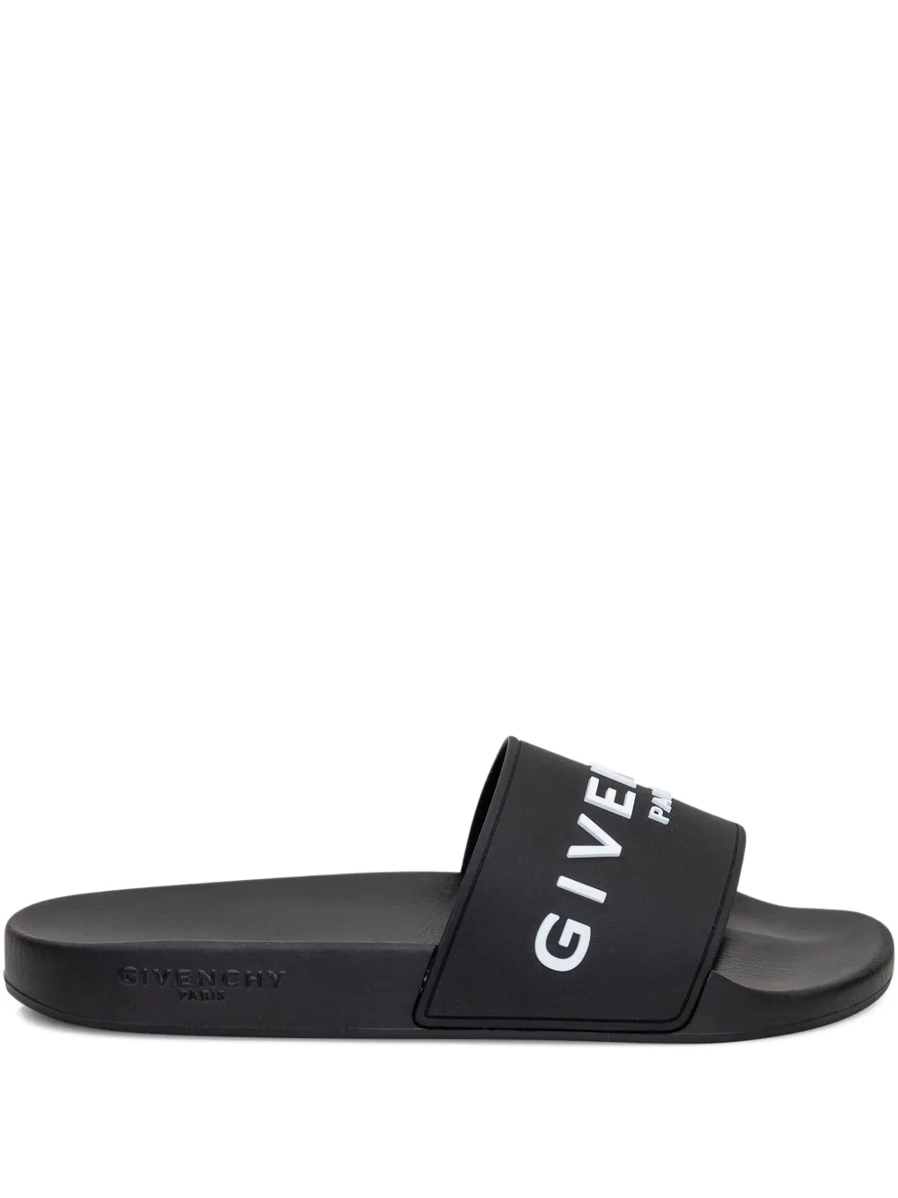 Givenchy open-toe logo ciabatta slides | Black | Image 1