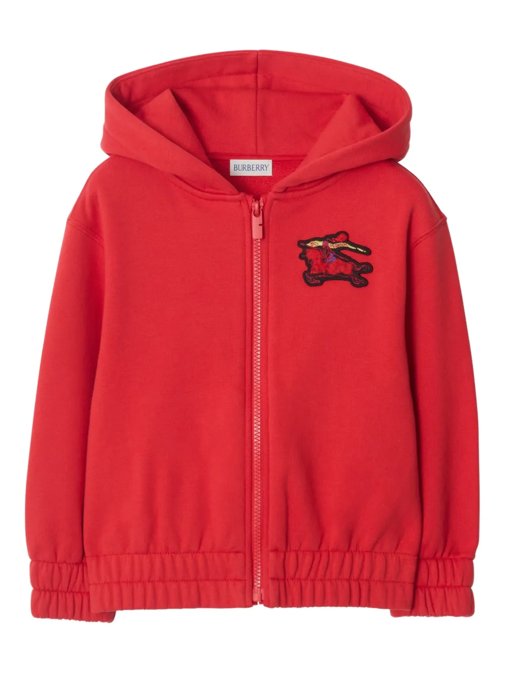 Burberry Kids Equestrian Knight-appliqué hoodie - Rosso