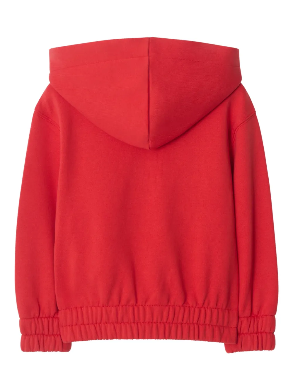 Burberry Ekd Cotton Zip Hoodie In Red