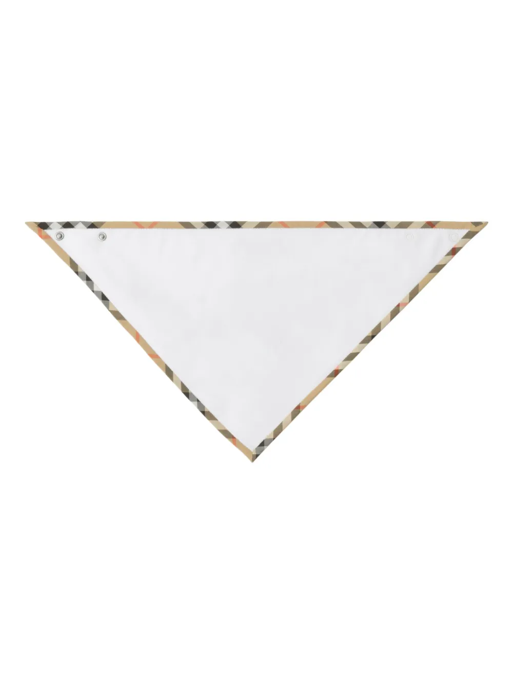 Burberry Kids Drie rompers met Peter Pan kraag en geruite afwerking - Wit