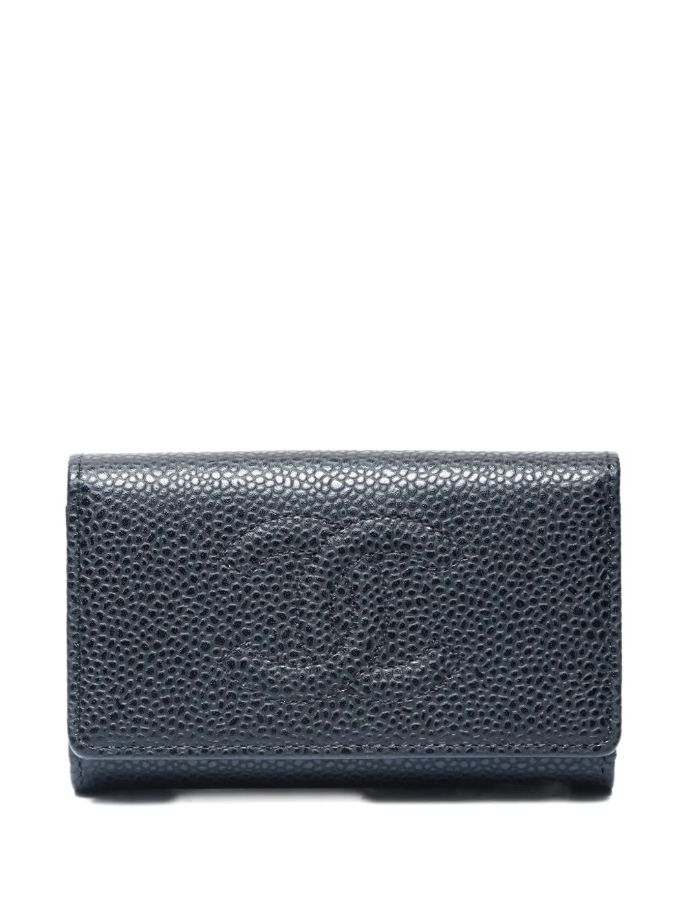 CHANEL Pre-Owned 2009-2010 CC caviar-leather key case | Black | Image 1