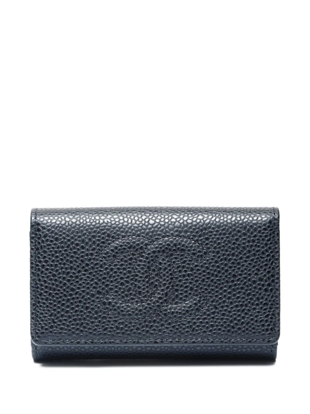CHANEL Pre-Owned 2009-2010 CC caviar-leather key case | Black | Image 1