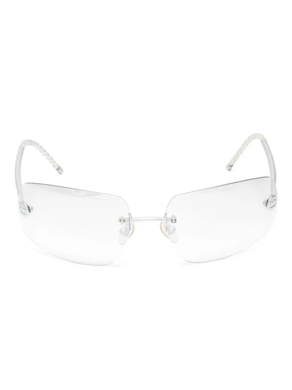 CHANEL Pre-Owned 2000s rimless glasses - Argento