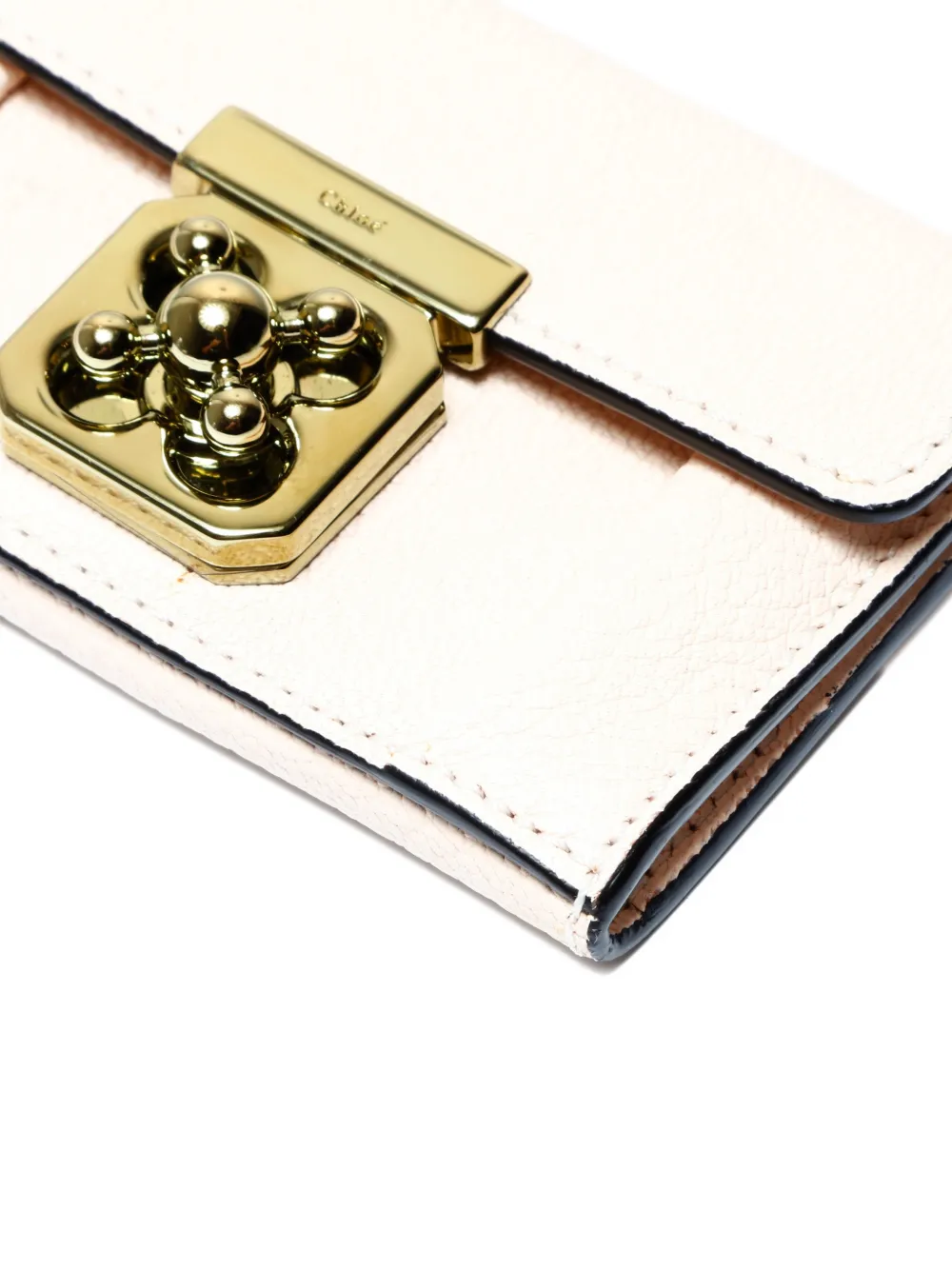 Pre-owned Chloé 2000s Turn-lock Key Case In Neutral