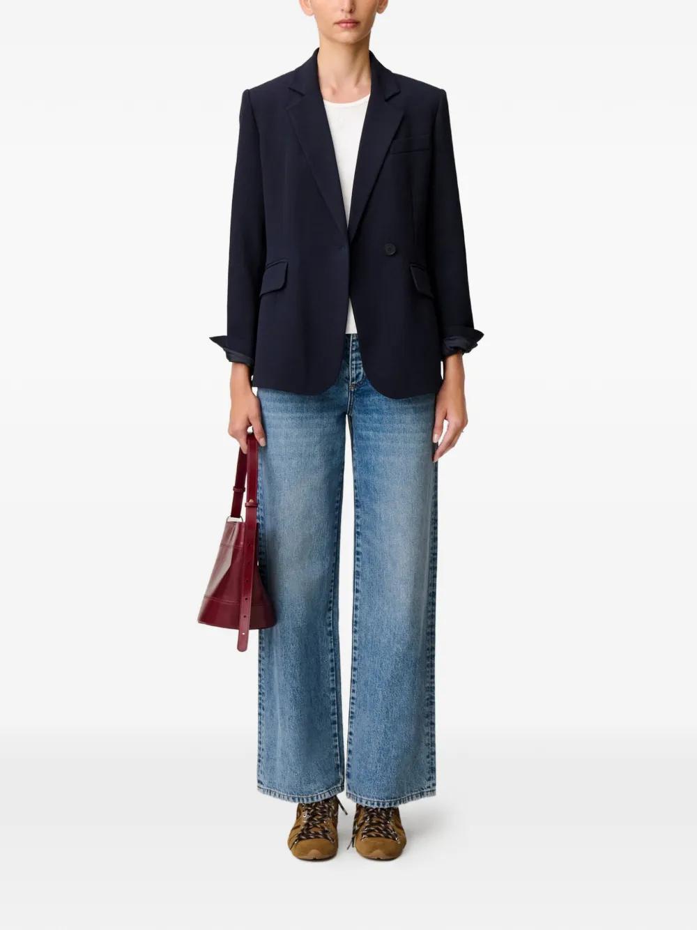  Claudie Pierlot Button Single-breasted Blazer - Blue 