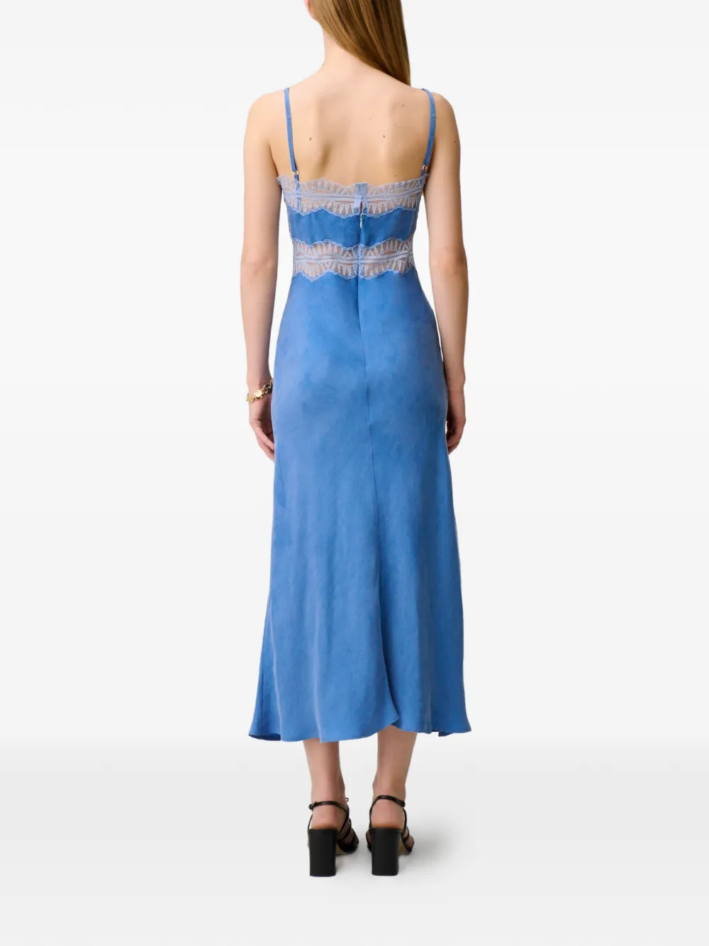 Claudie Pierlot Long Lace Dress | Blue | FARFETCH JO