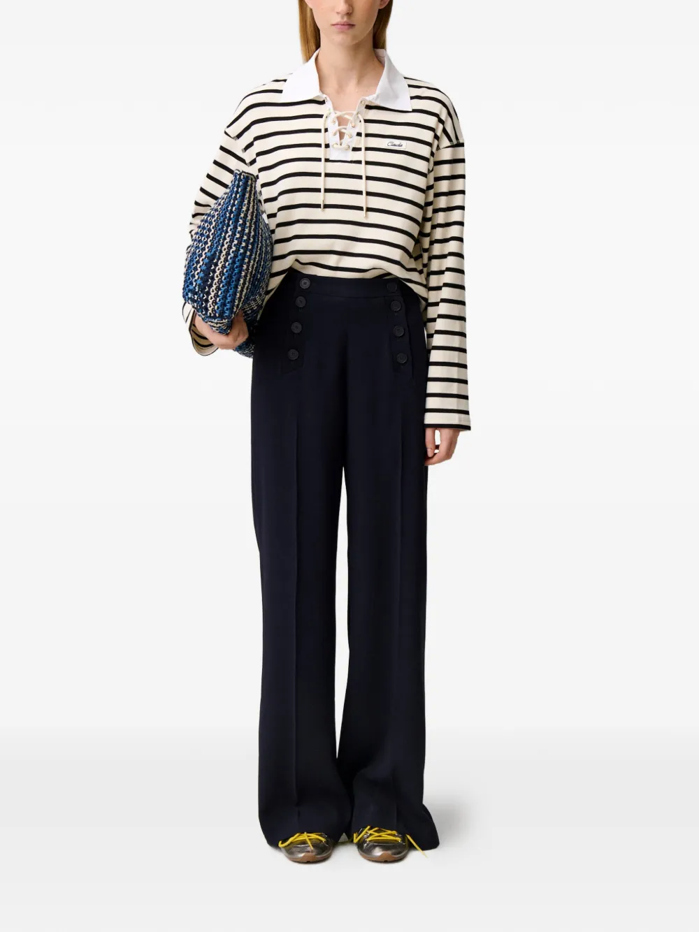 Claudie Pierlot Sailor broek Blauw
