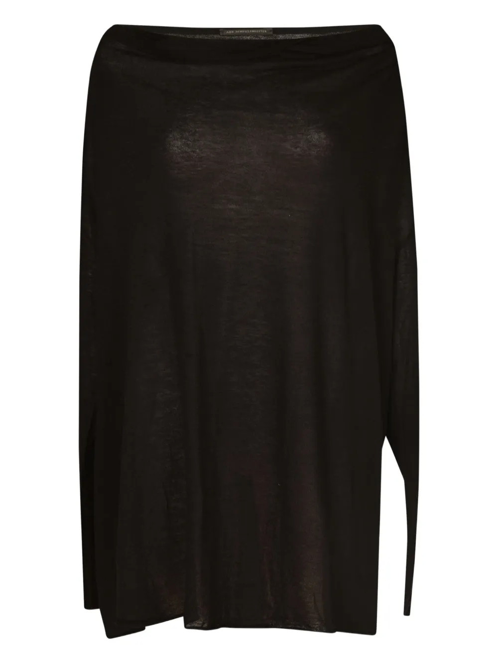 Ann Demeulemeester Top a maniche lunghe con scollo a barca - Marrone