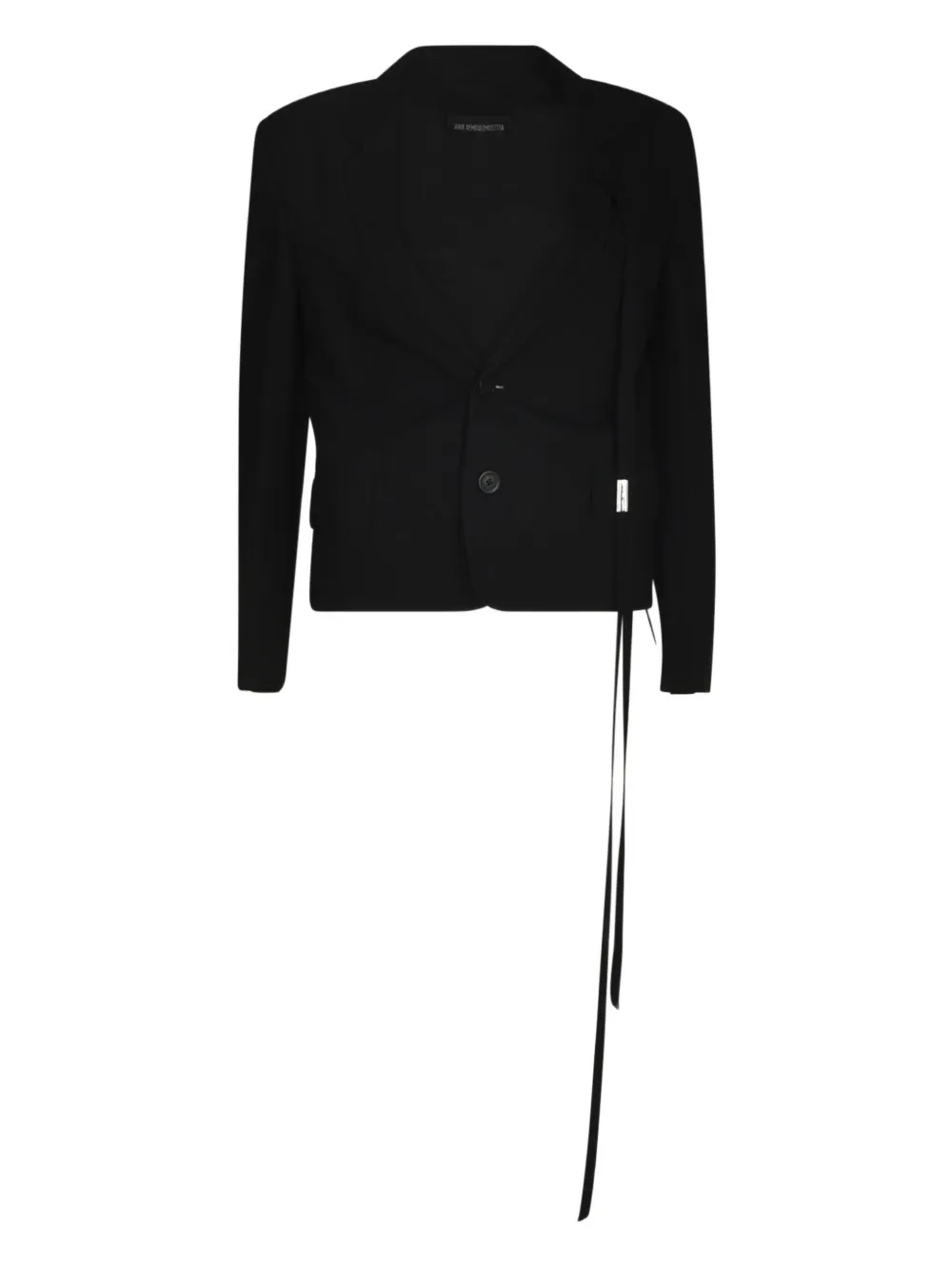 Ann Demeulemeester Blazer con nodo - Nero