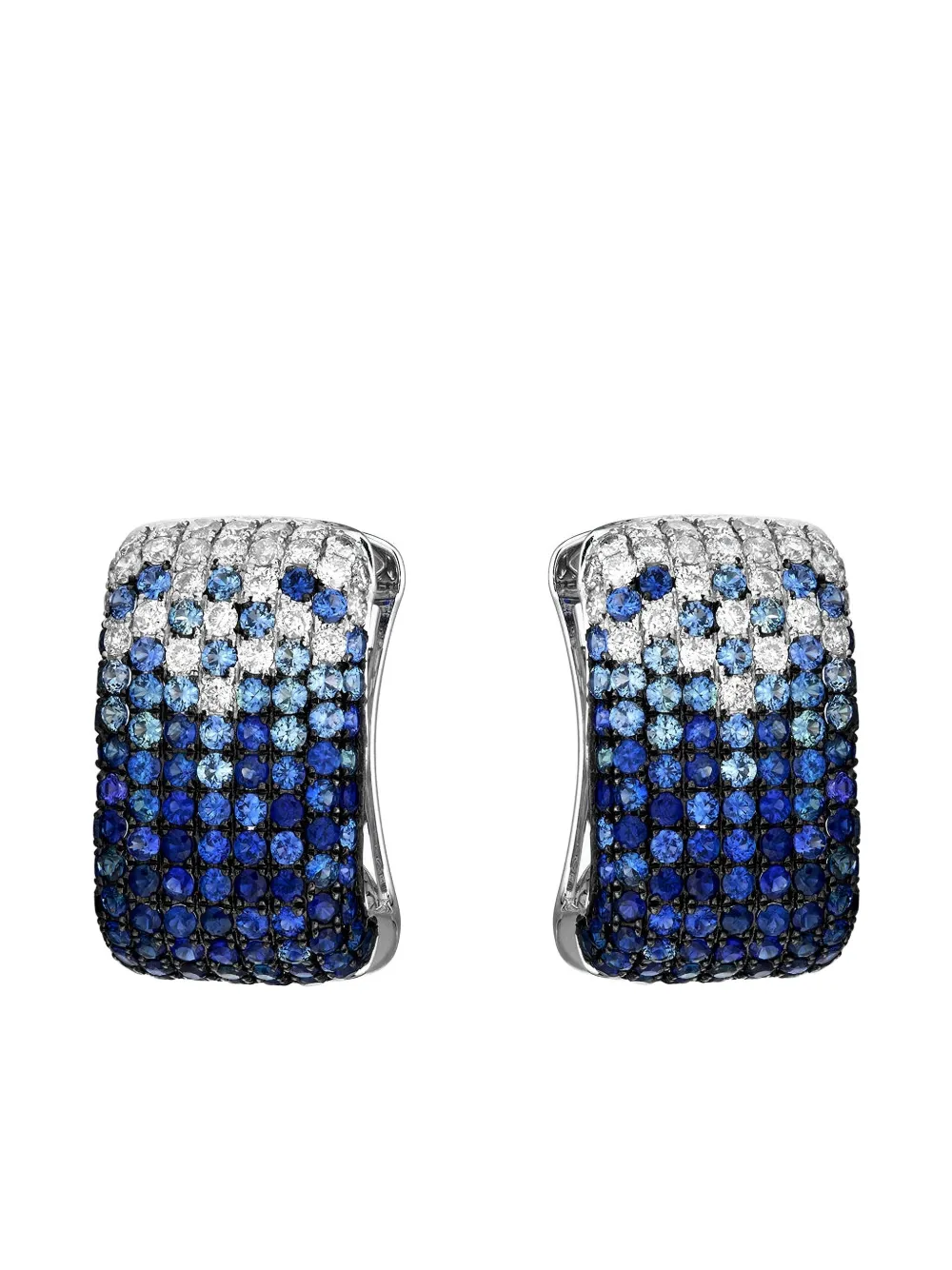 Ruchi New York 18k White Gold Sapphire Earrings In Blue
