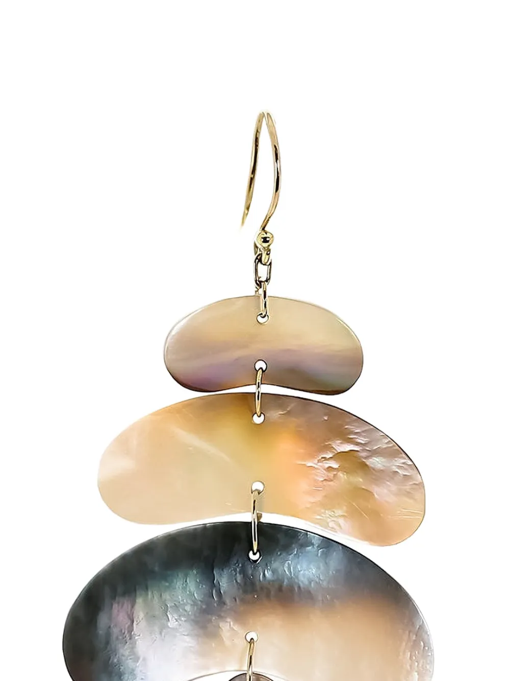  Ten Thousand Things 18k Yellow Gold Totem Pearl Flat Earrings 